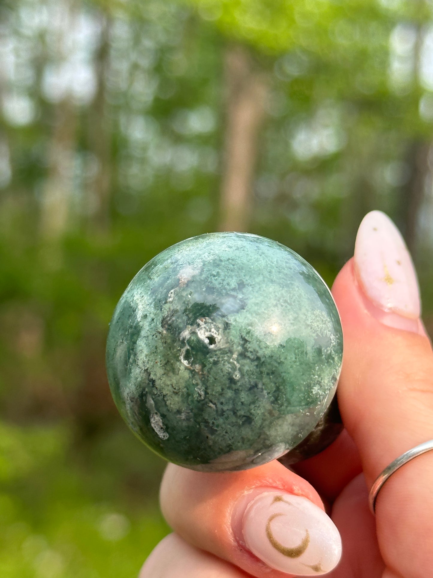 Moss Agate Mushroom