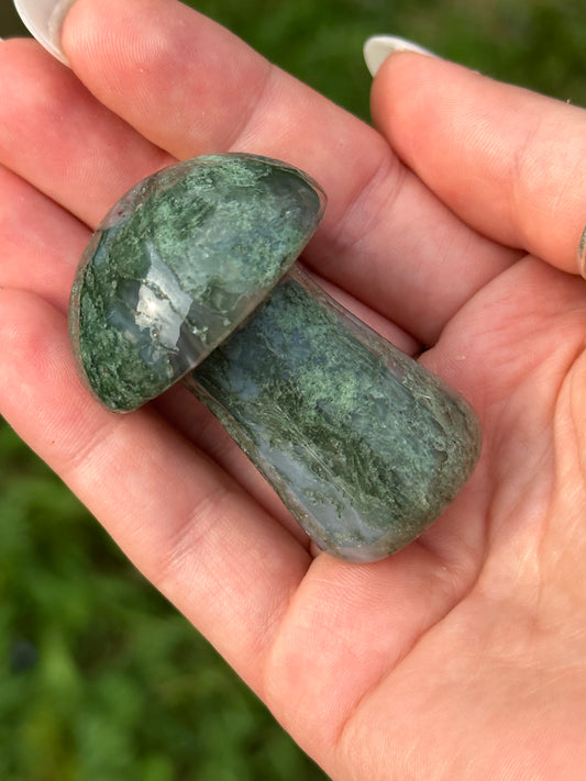 Moss Agate Mushroom