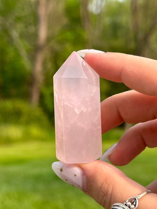 Mini Rose Quartz Tower