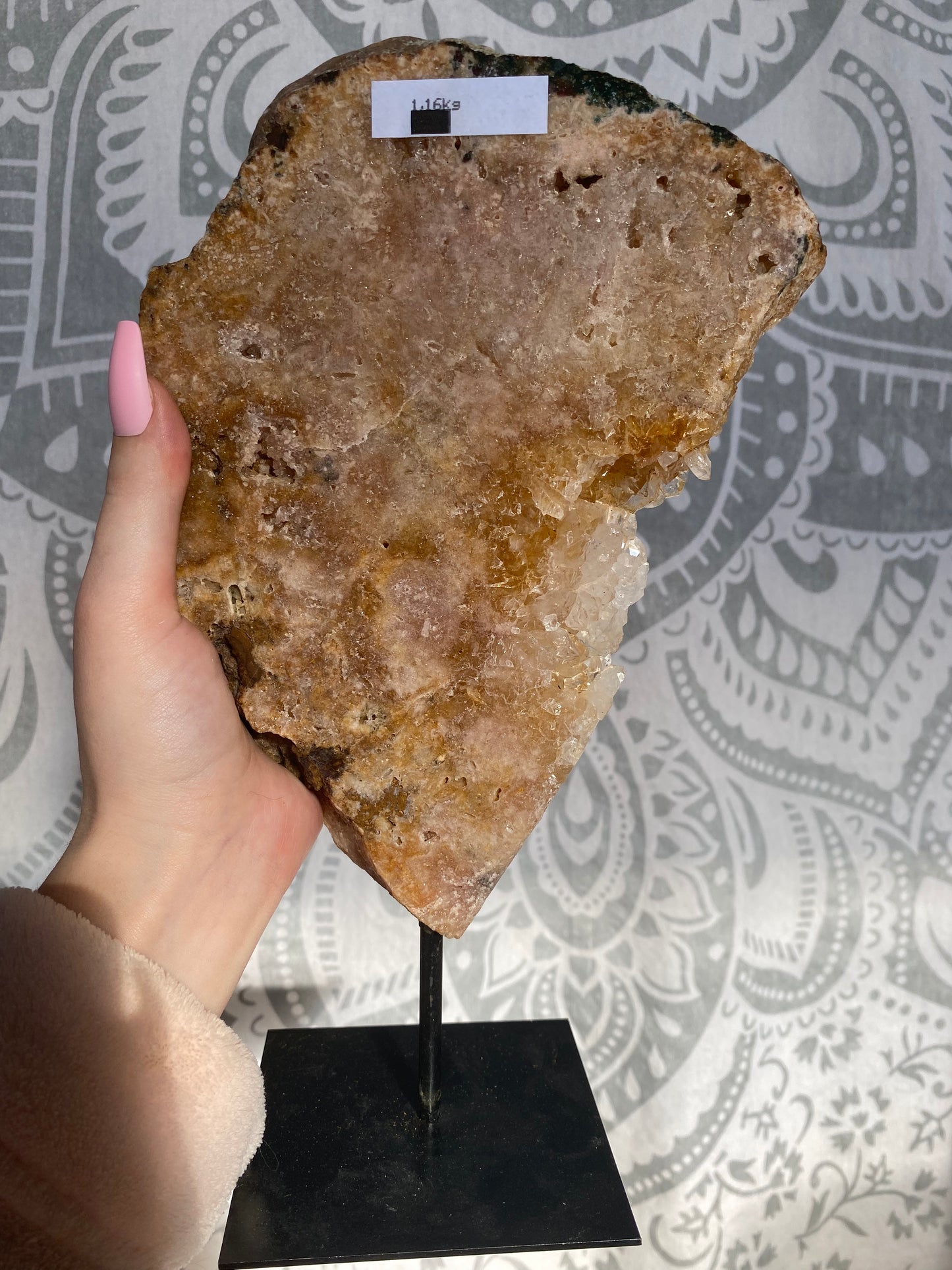 Pink amethyst slab- A