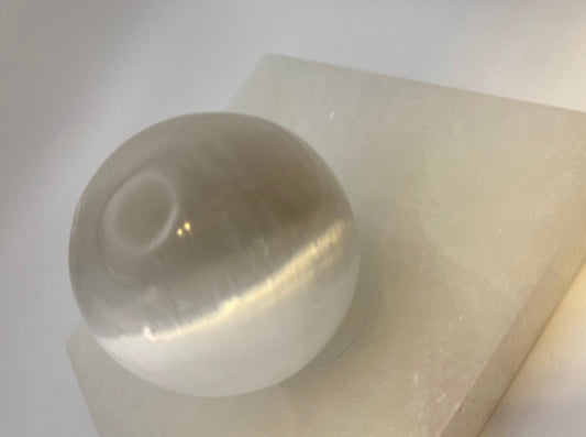 Satin Spar (Selenite) Sphere