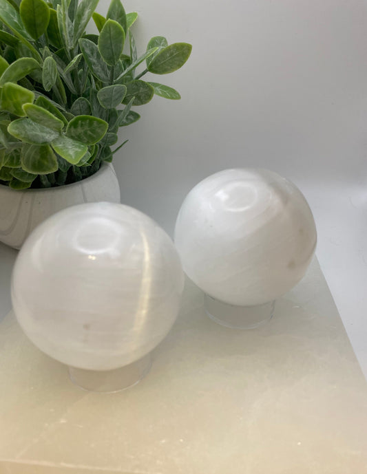 Satin Spar (Selenite) Sphere