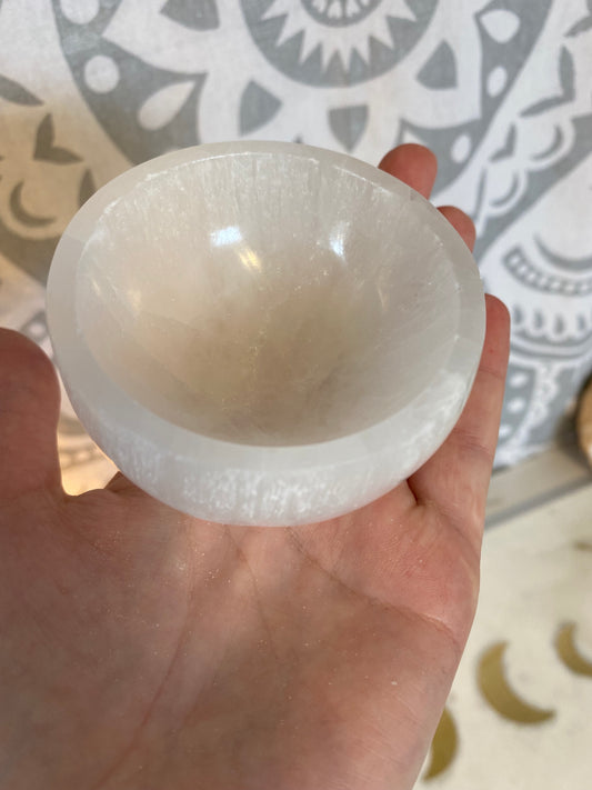 Small Satin Spar Selenite Bowl