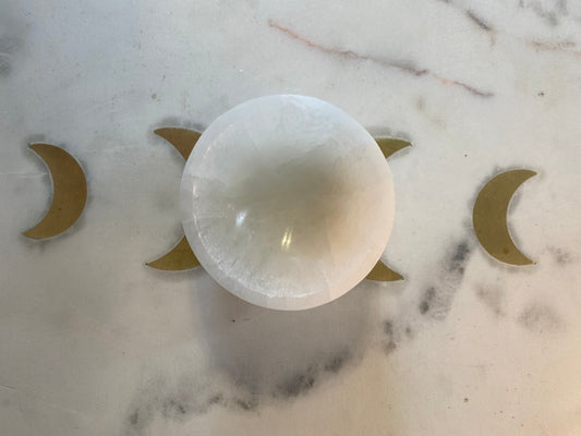 Small Satin Spar Selenite Bowl