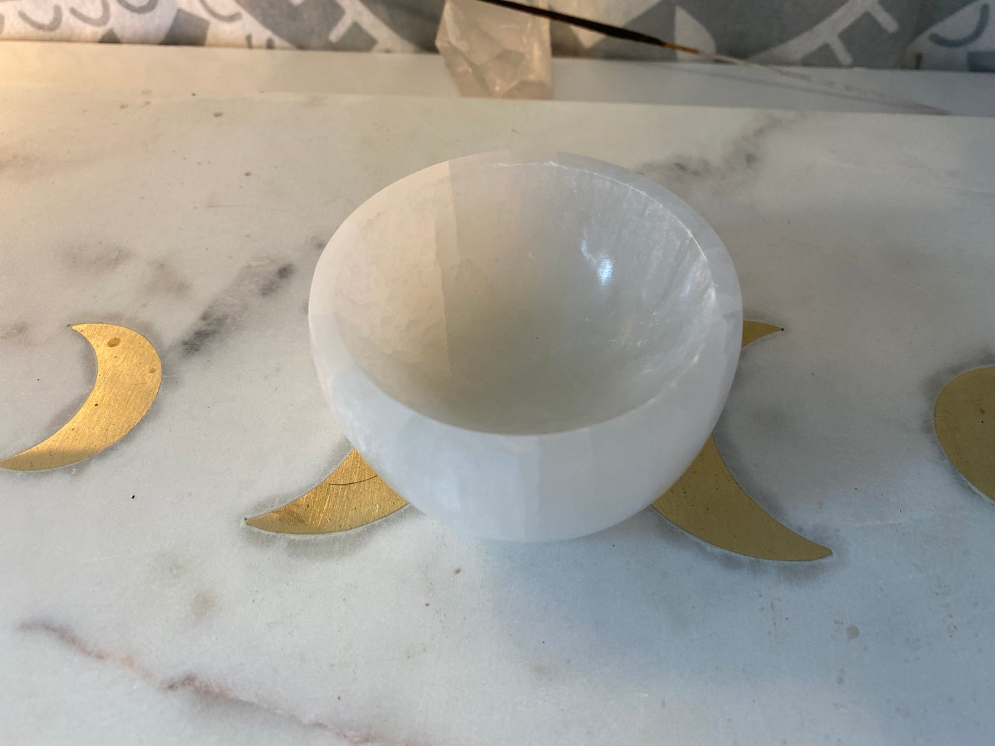 Small Satin Spar Selenite Bowl