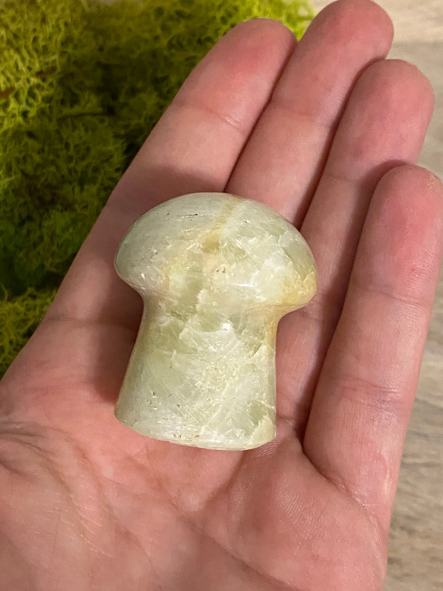 Pistachio Calcite Mushrooms