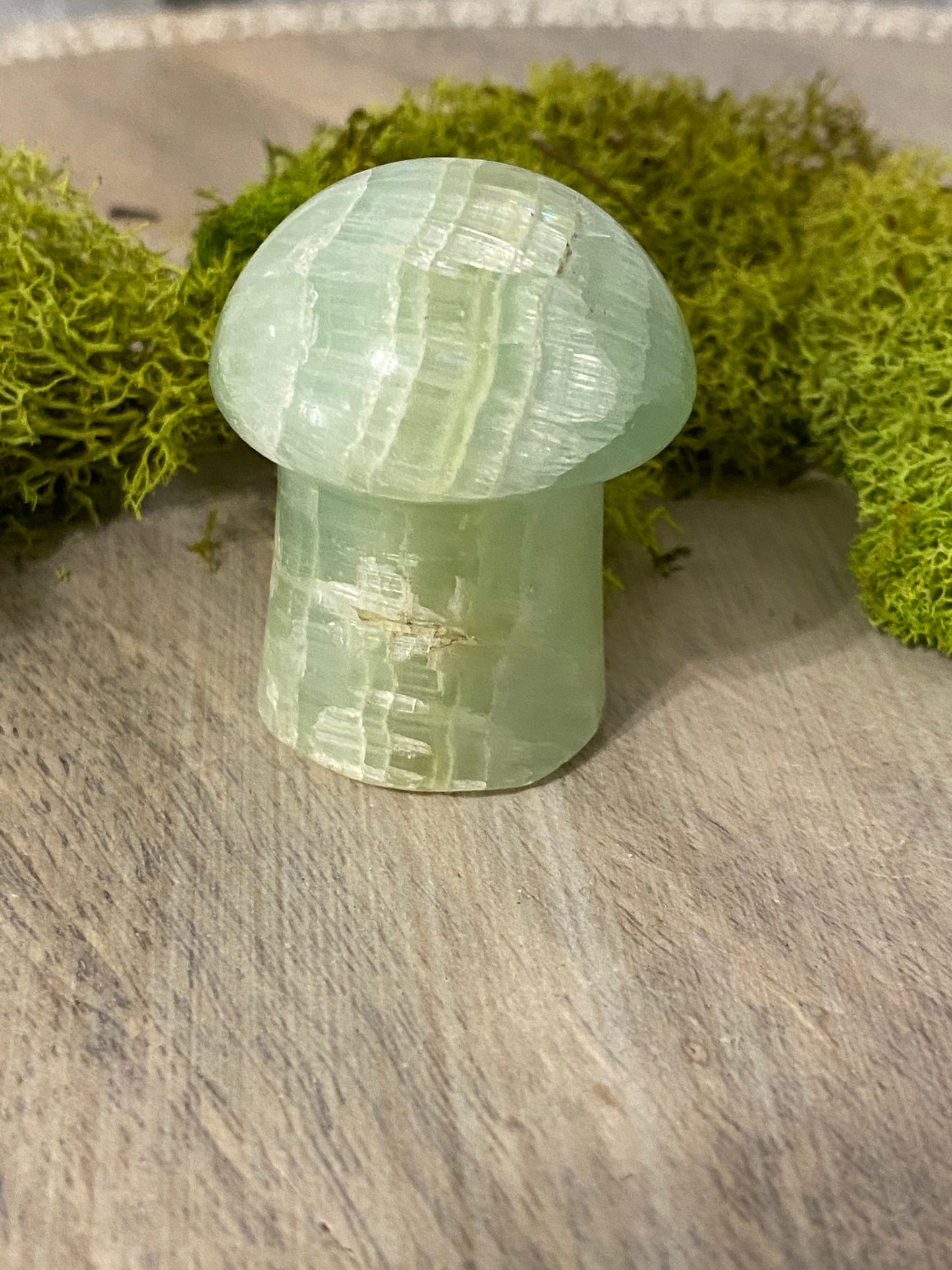 Pistachio Calcite Mushrooms
