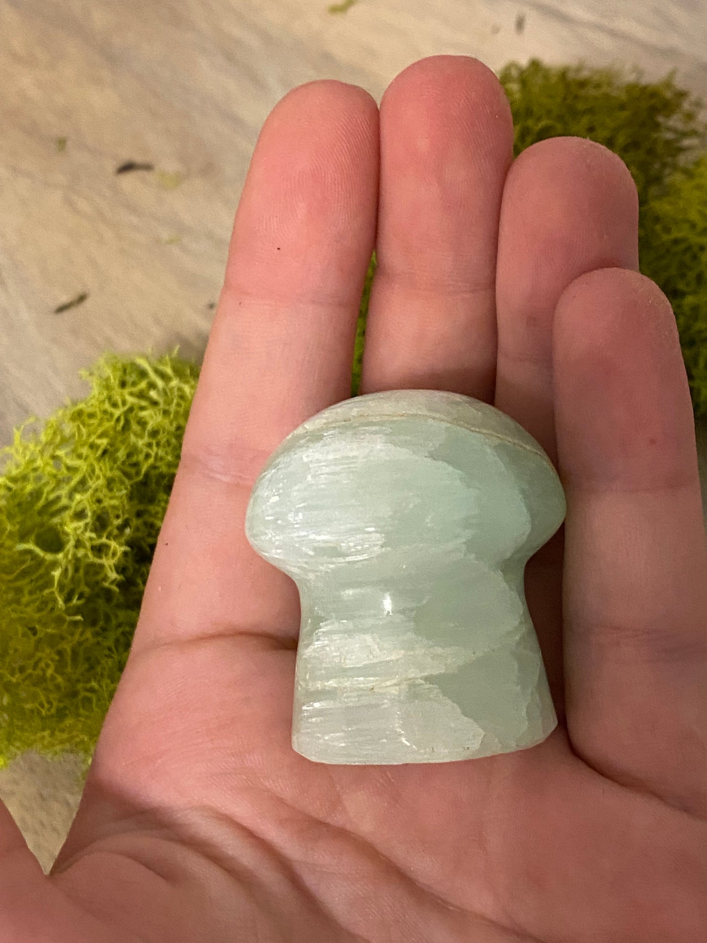 Pistachio Calcite Mushrooms