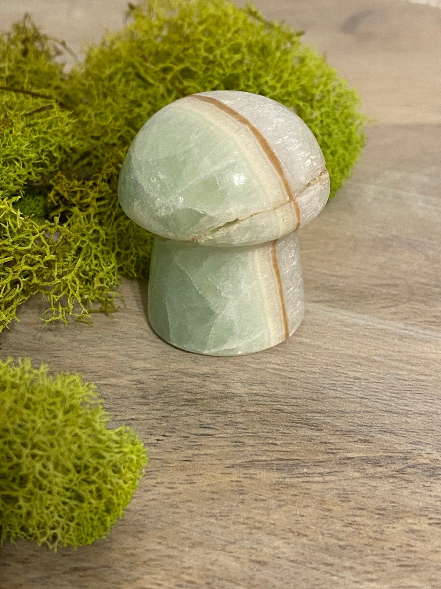 Pistachio Calcite Mushrooms
