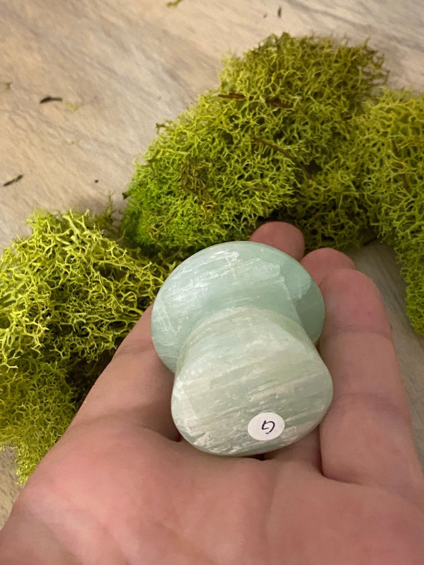 Pistachio Calcite Mushrooms