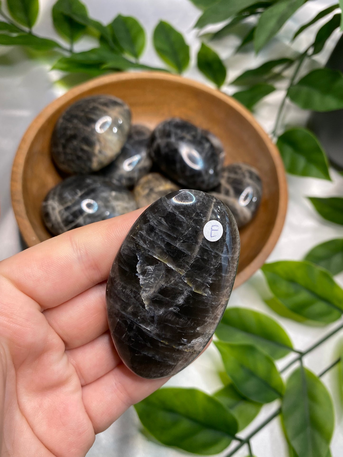 Black Moonstone Palmstones