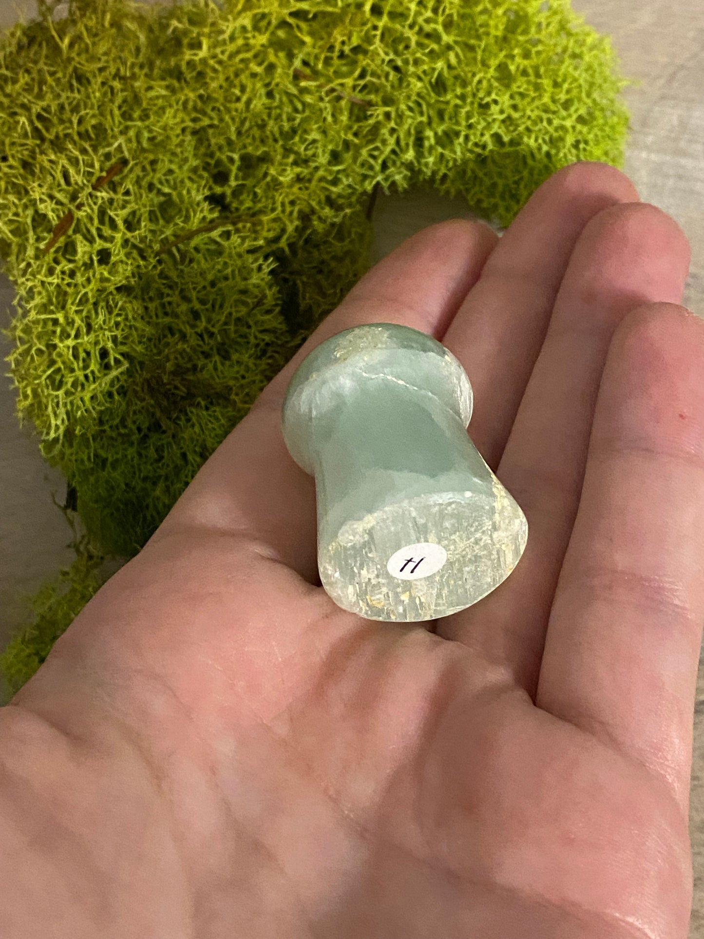 Pistachio Calcite Mushrooms