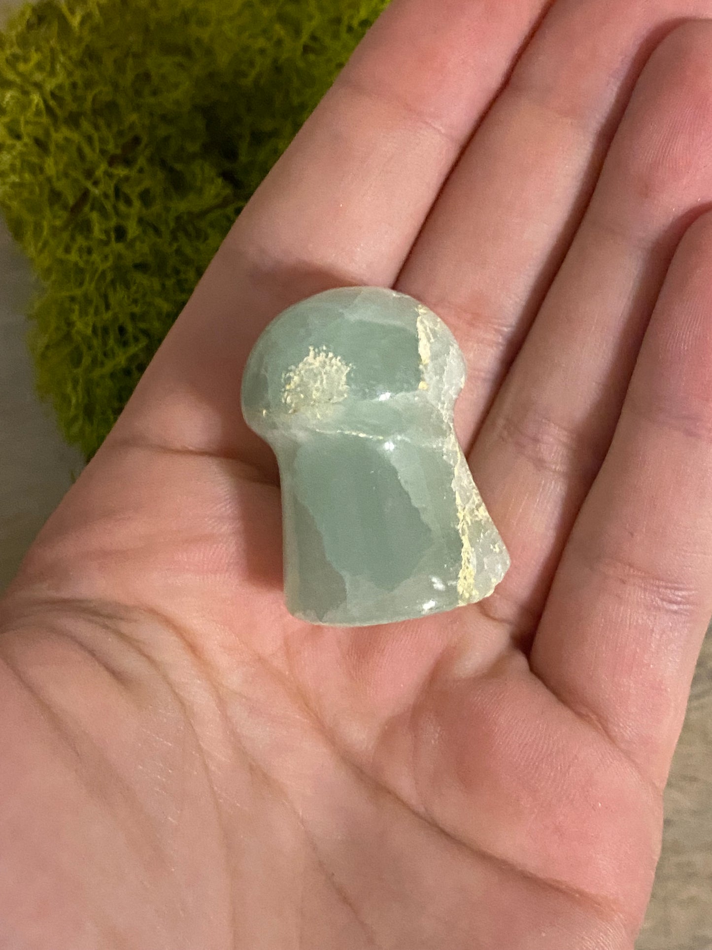Pistachio Calcite Mushrooms