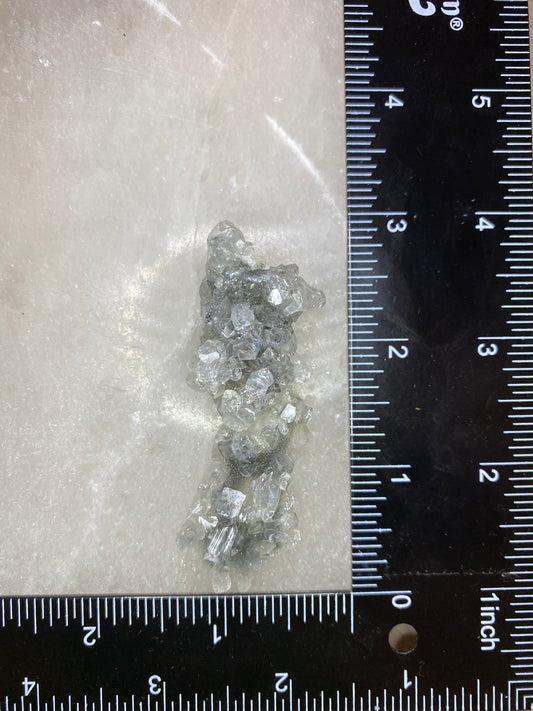 Black chalcedony with gemmy apophyllite -B