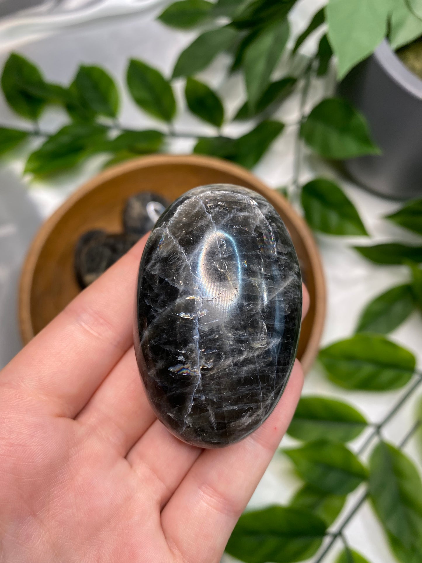 Black Moonstone Palmstones