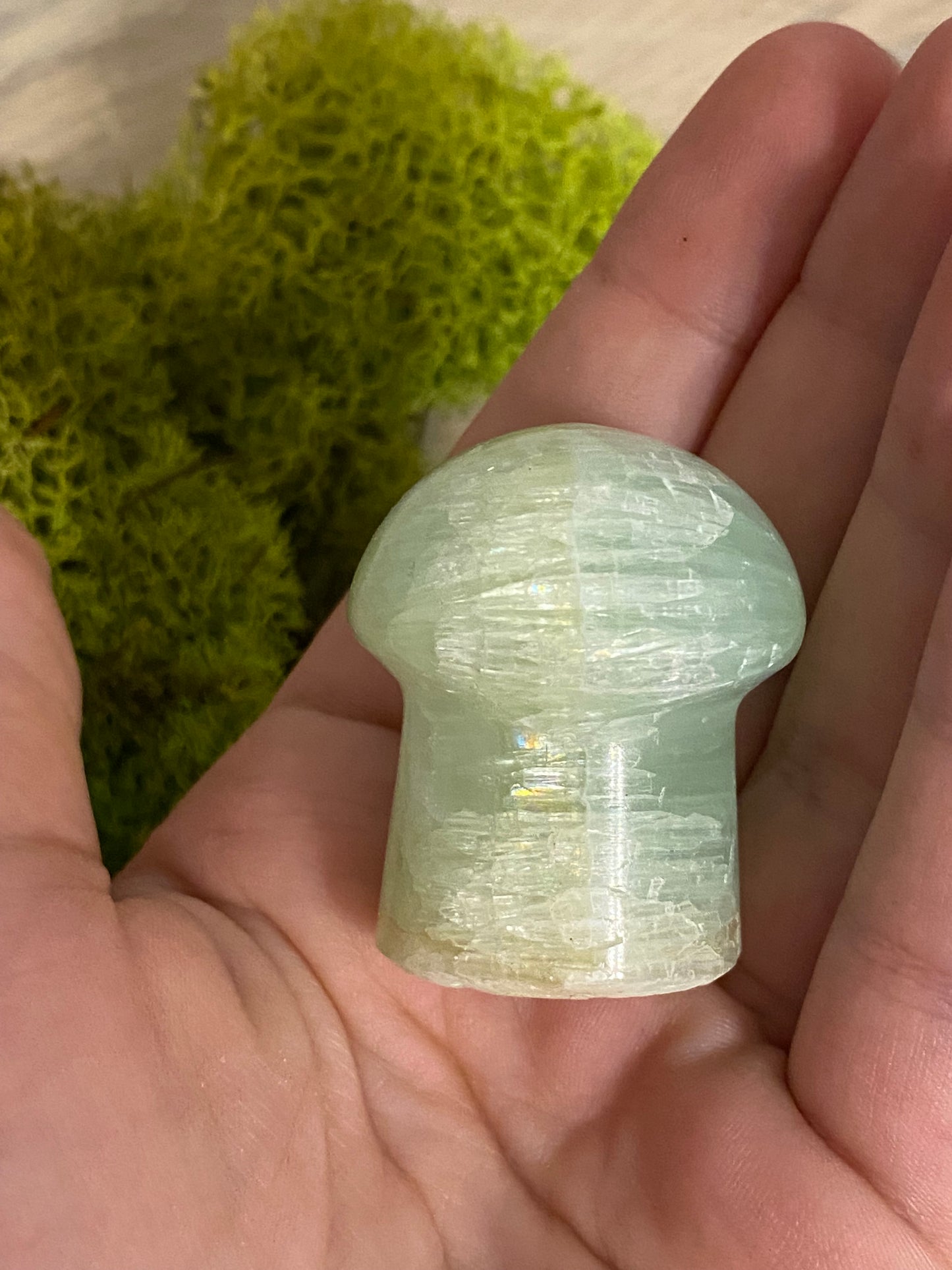 Pistachio Calcite Mushrooms