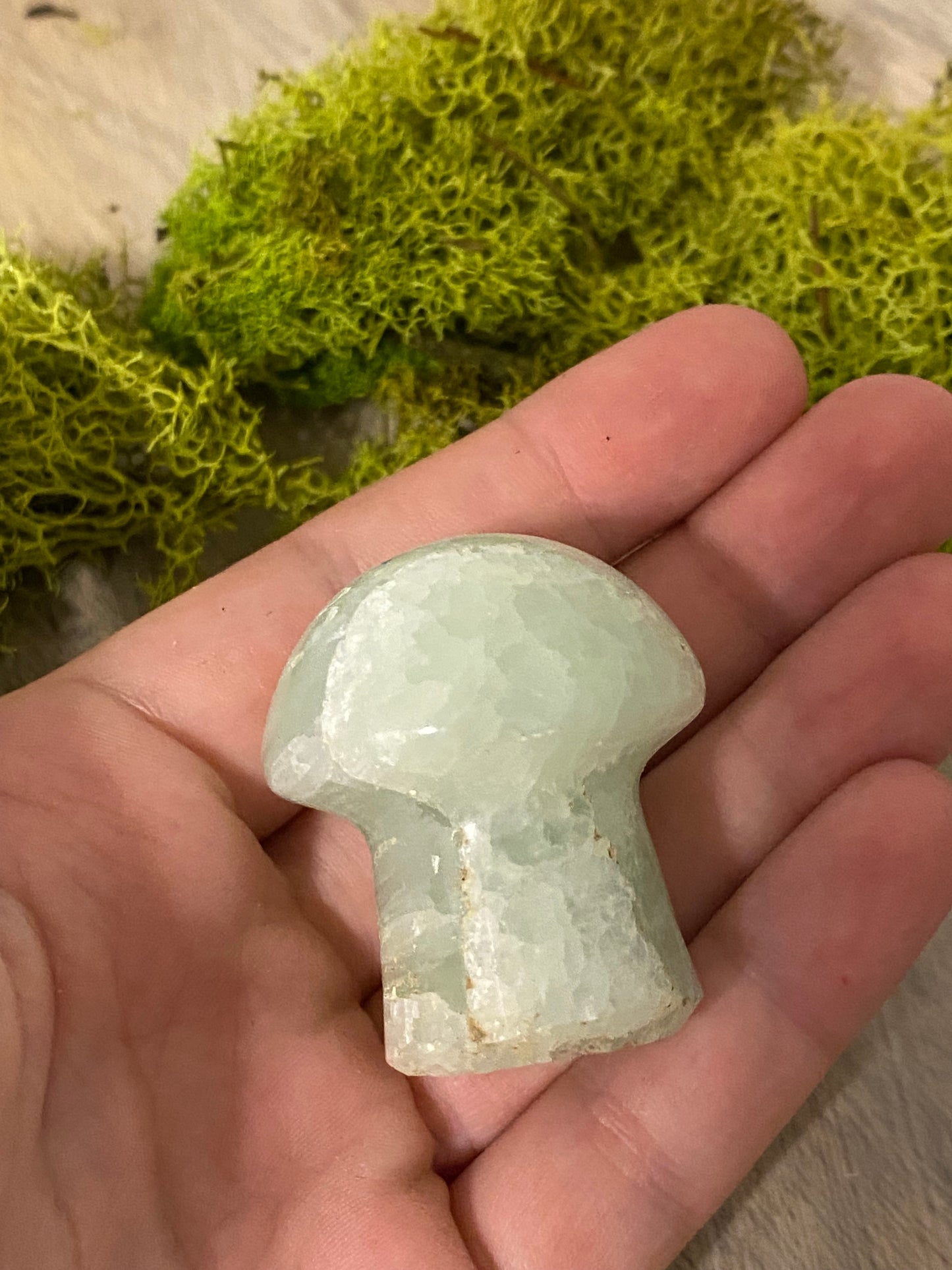 Pistachio Calcite Mushrooms