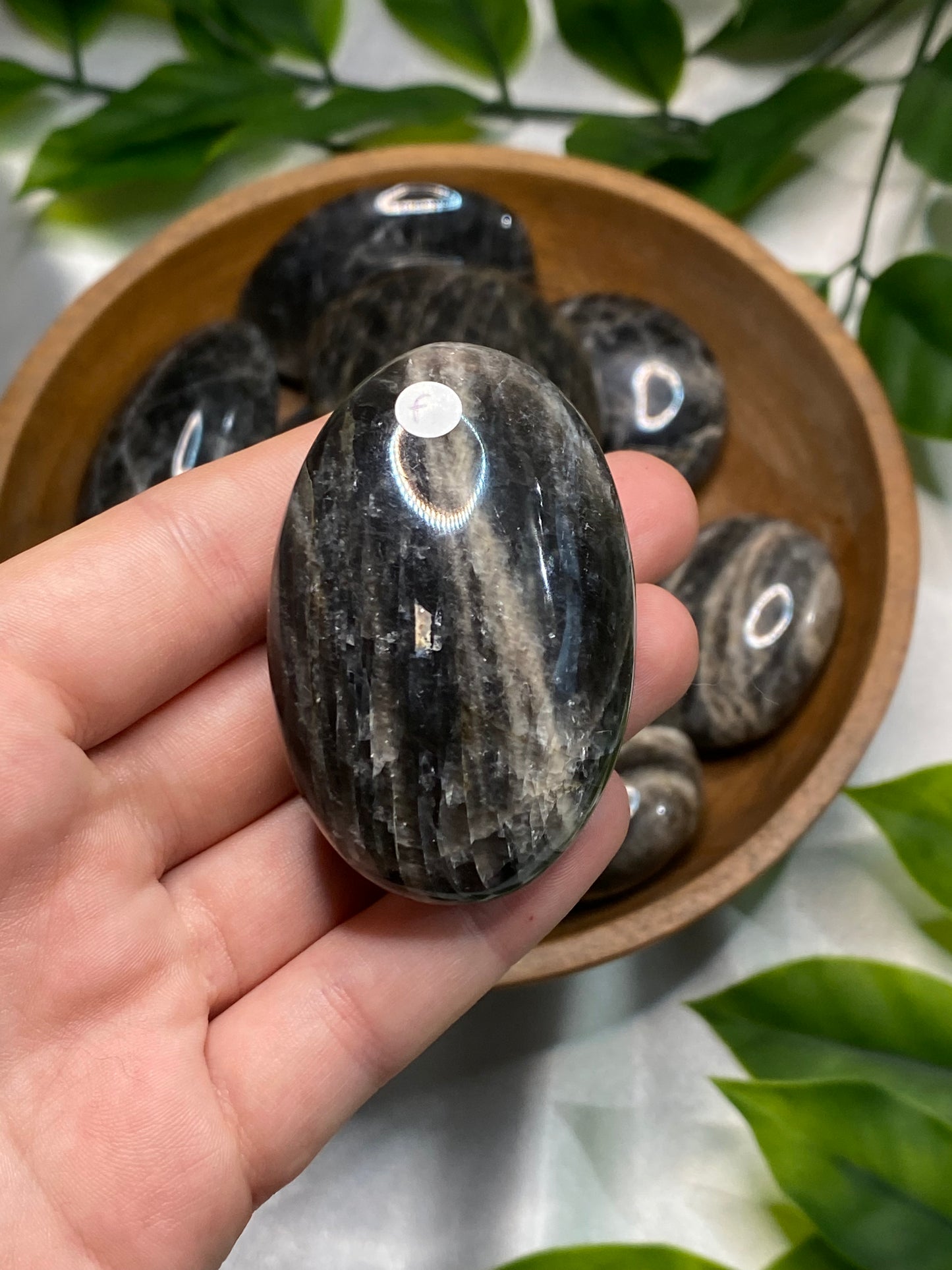 Black Moonstone Palmstones