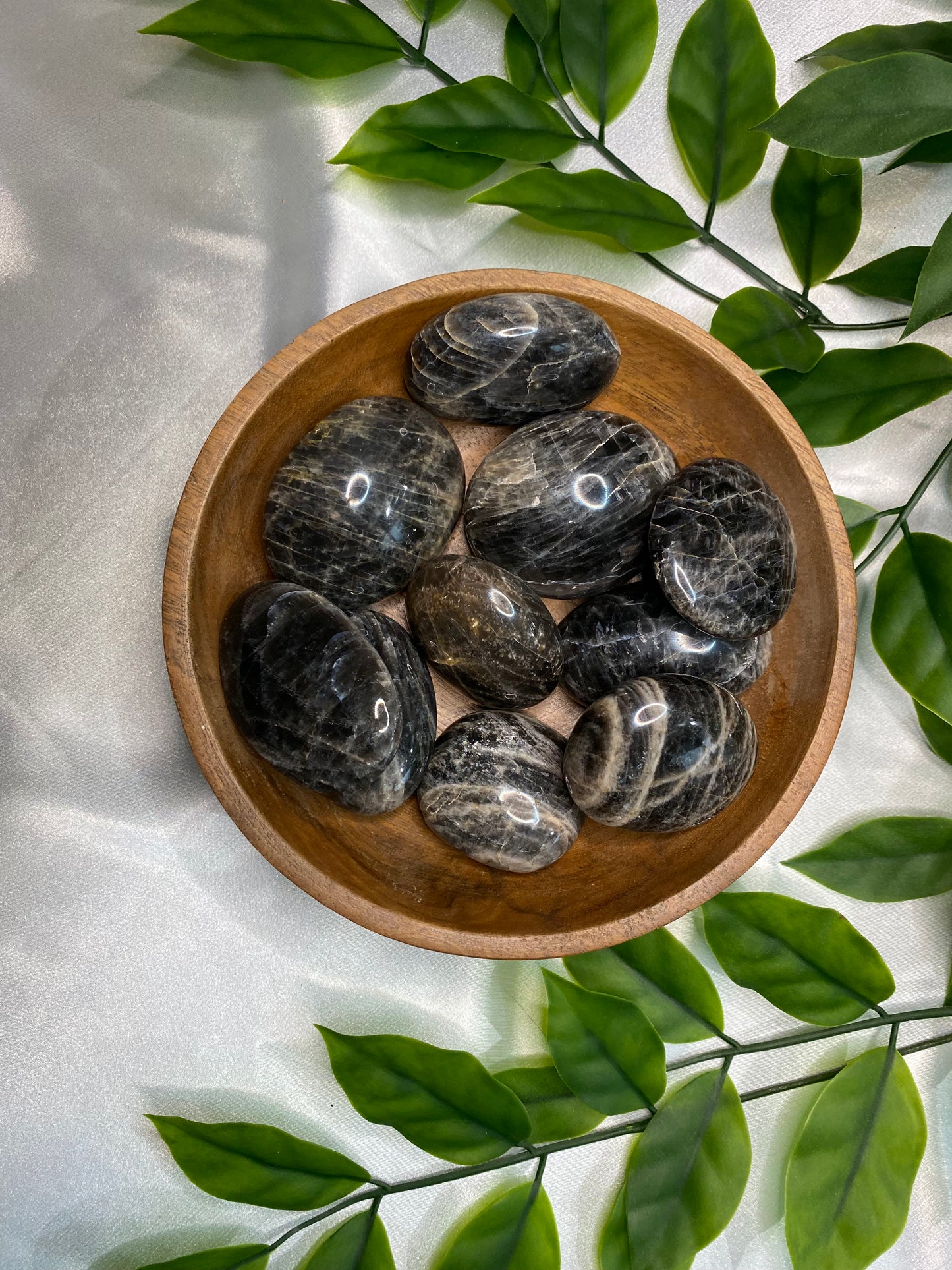 Black Moonstone Palmstones