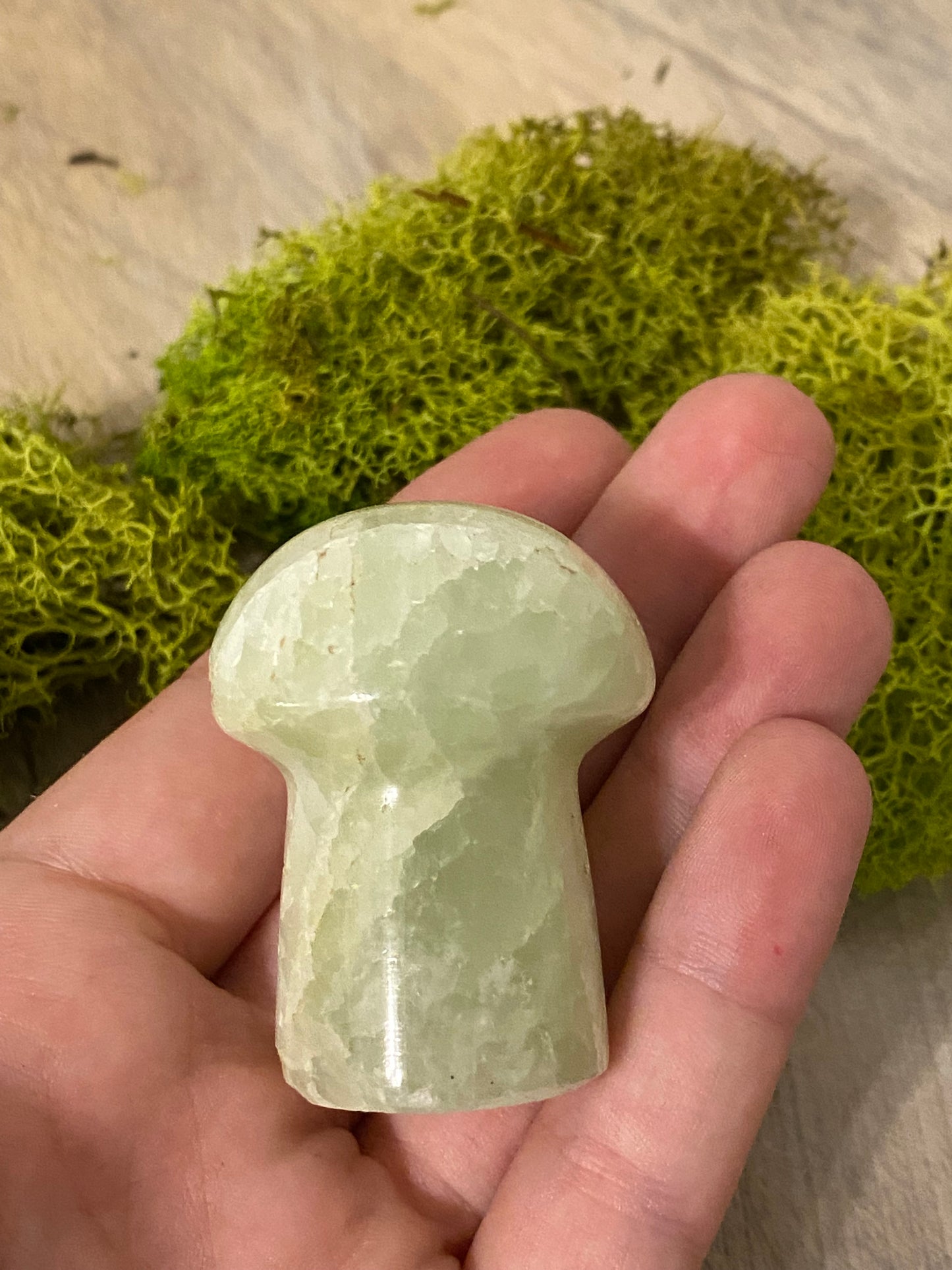 Pistachio Calcite Mushrooms