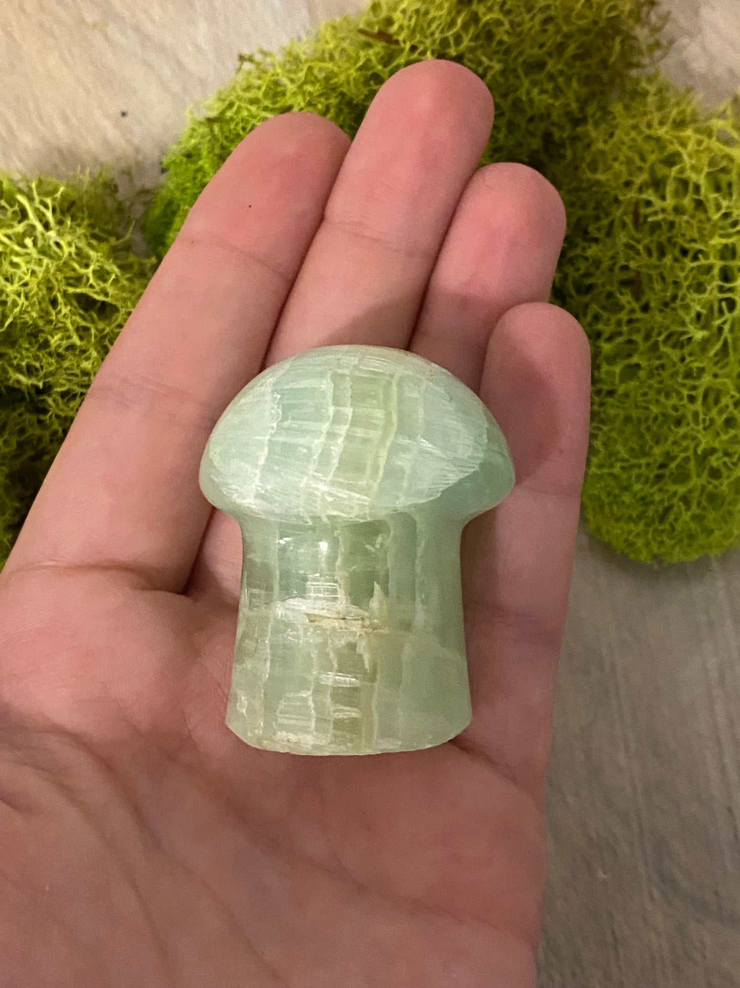 Pistachio Calcite Mushrooms